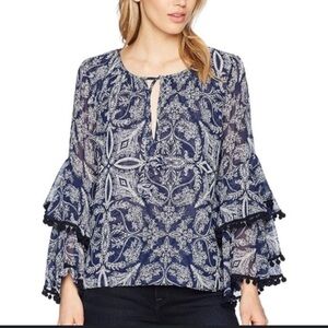 MISA Los Angeles Maya Bell-Sleeve Top